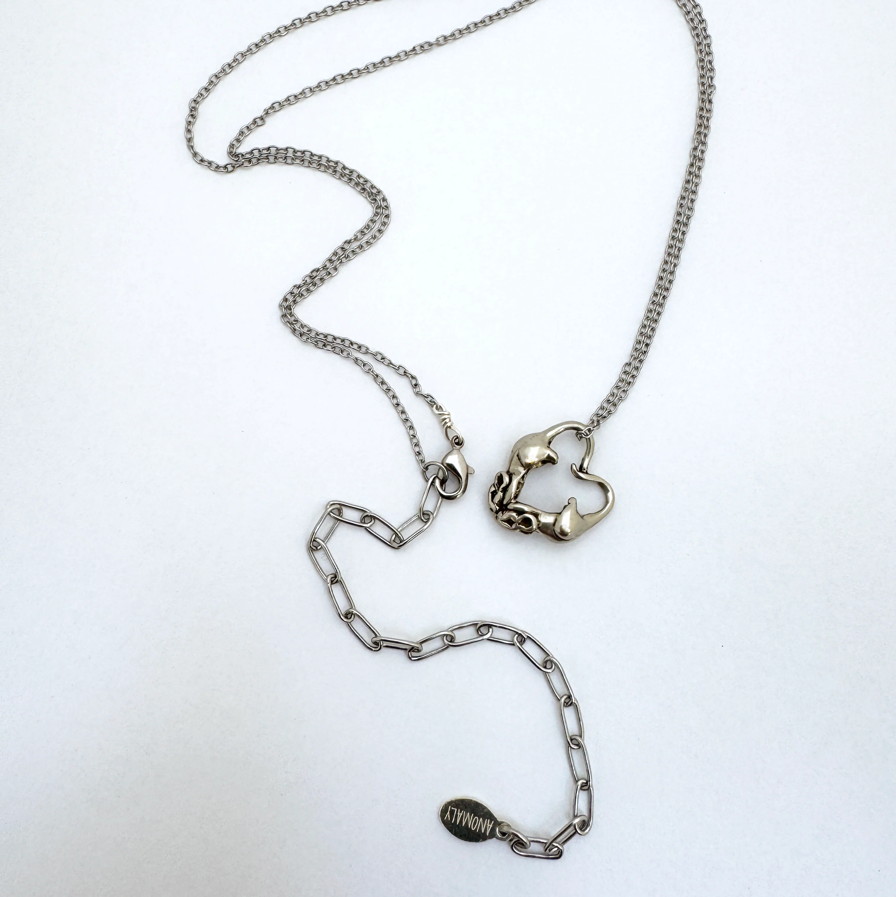 Rats in Love Heart Necklace READY TO SHIP - Image 6