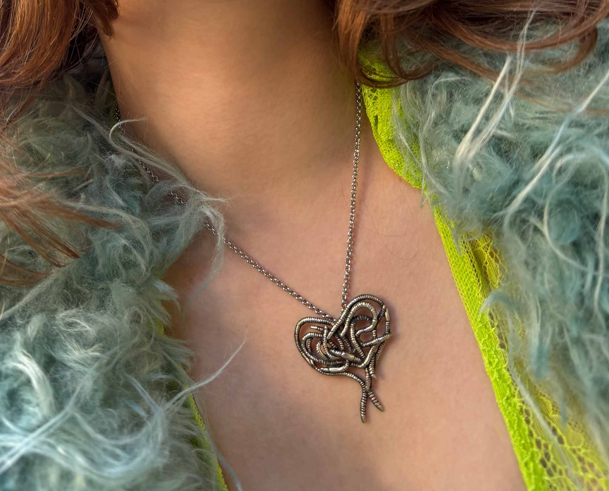 Worm Heart Necklace - Image 5